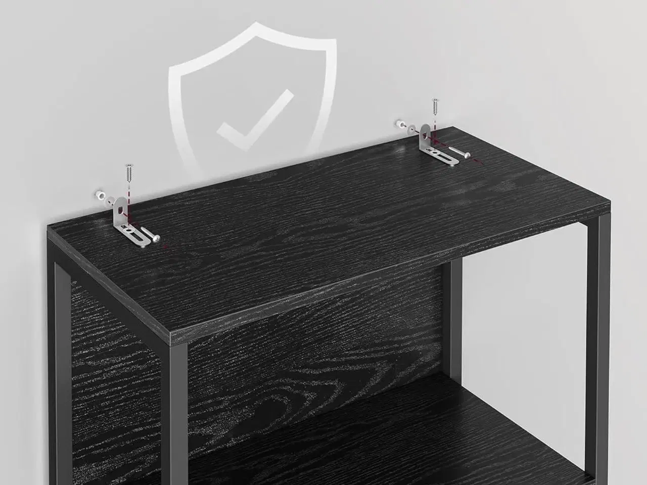 Billede 6 - Bogreol med LED lys 6 hylder, 30,3 × 60 × 178,6 cm, ibenholt-sort