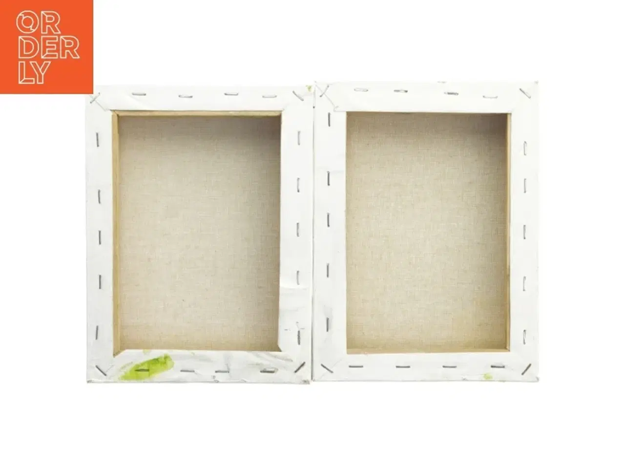 Billede 4 - Abstrakt maleri med stjerner og cirkler (str. 24x18x4 cm)