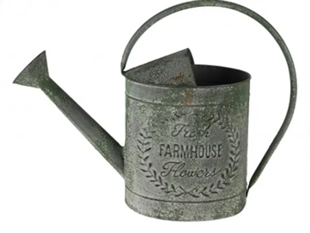 Billede 1 - Dekorativ vandkande grøn metalvandkande