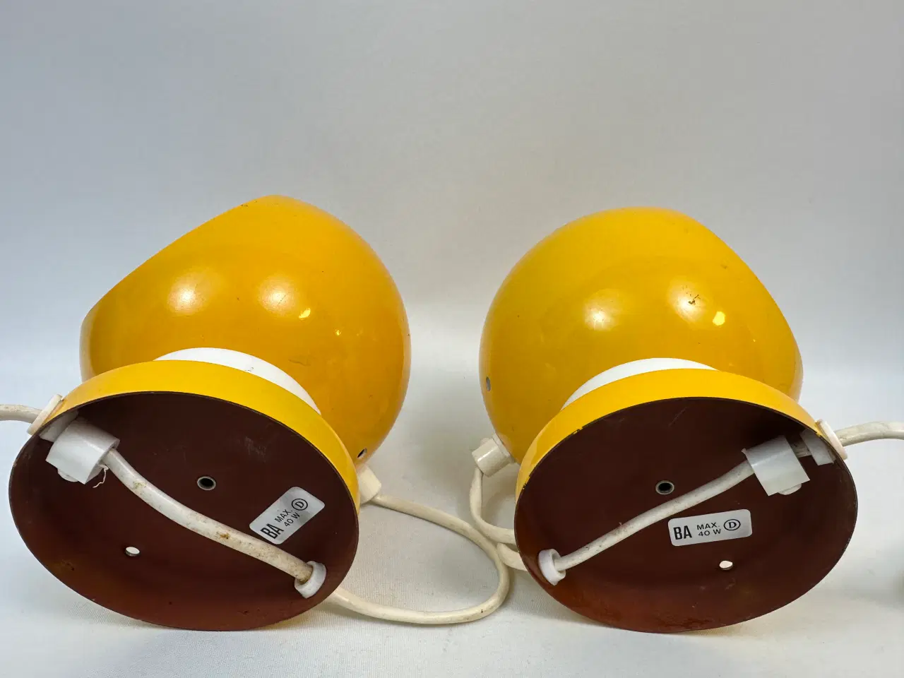 Billede 10 - 2 stk. gule kuglelamper (retro)
