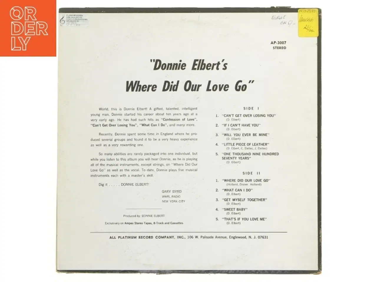 Billede 3 - Donnie Elbert - Where Did Our Love Go vinylalbum