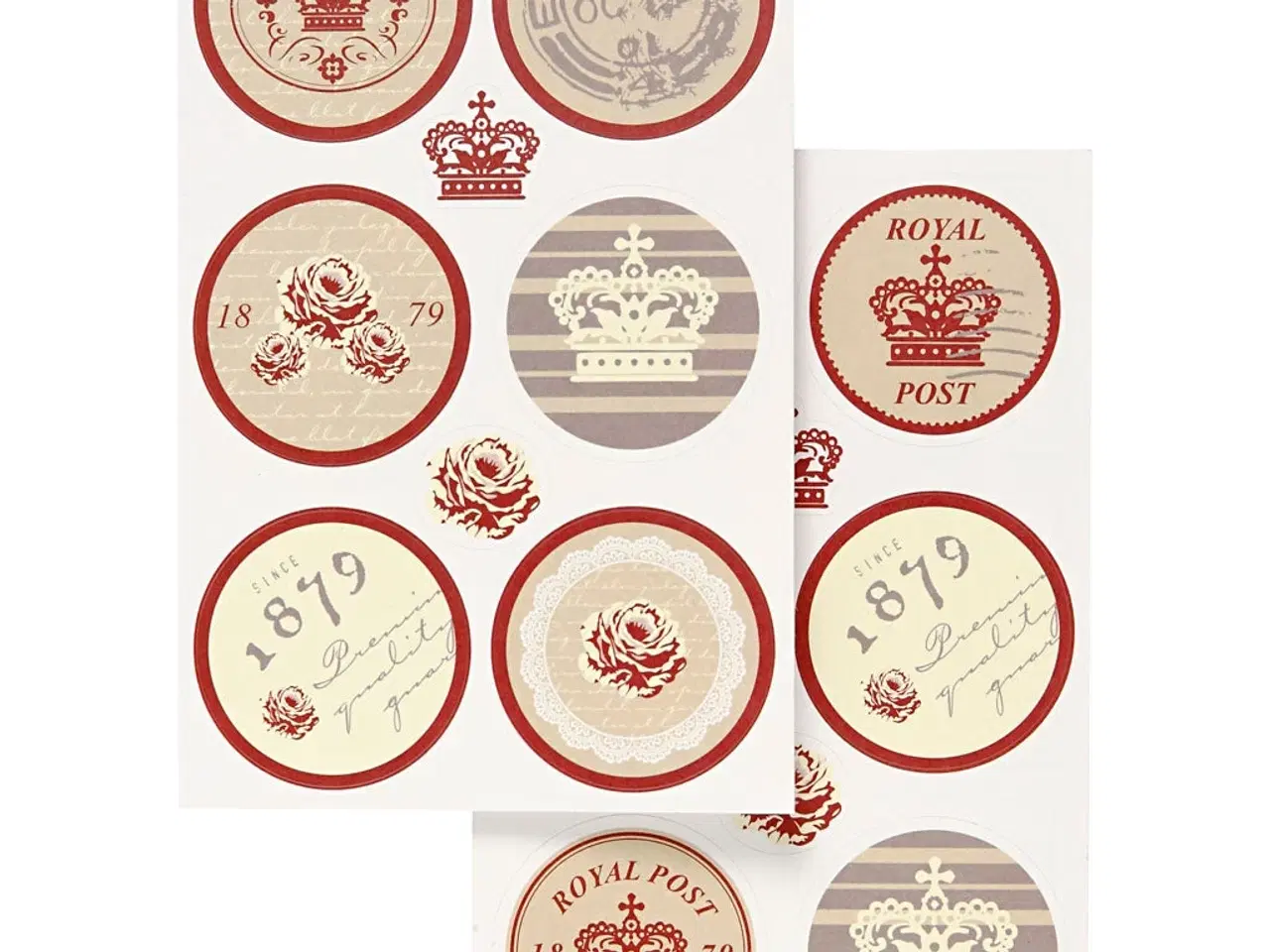 Billede 1 - Selvklæbende Motivstickers - 4 Designs, 9x14 cm