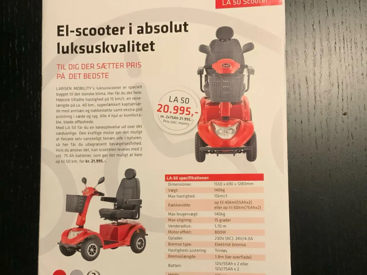 Billede 5 - Larsen El-scooter model LA50