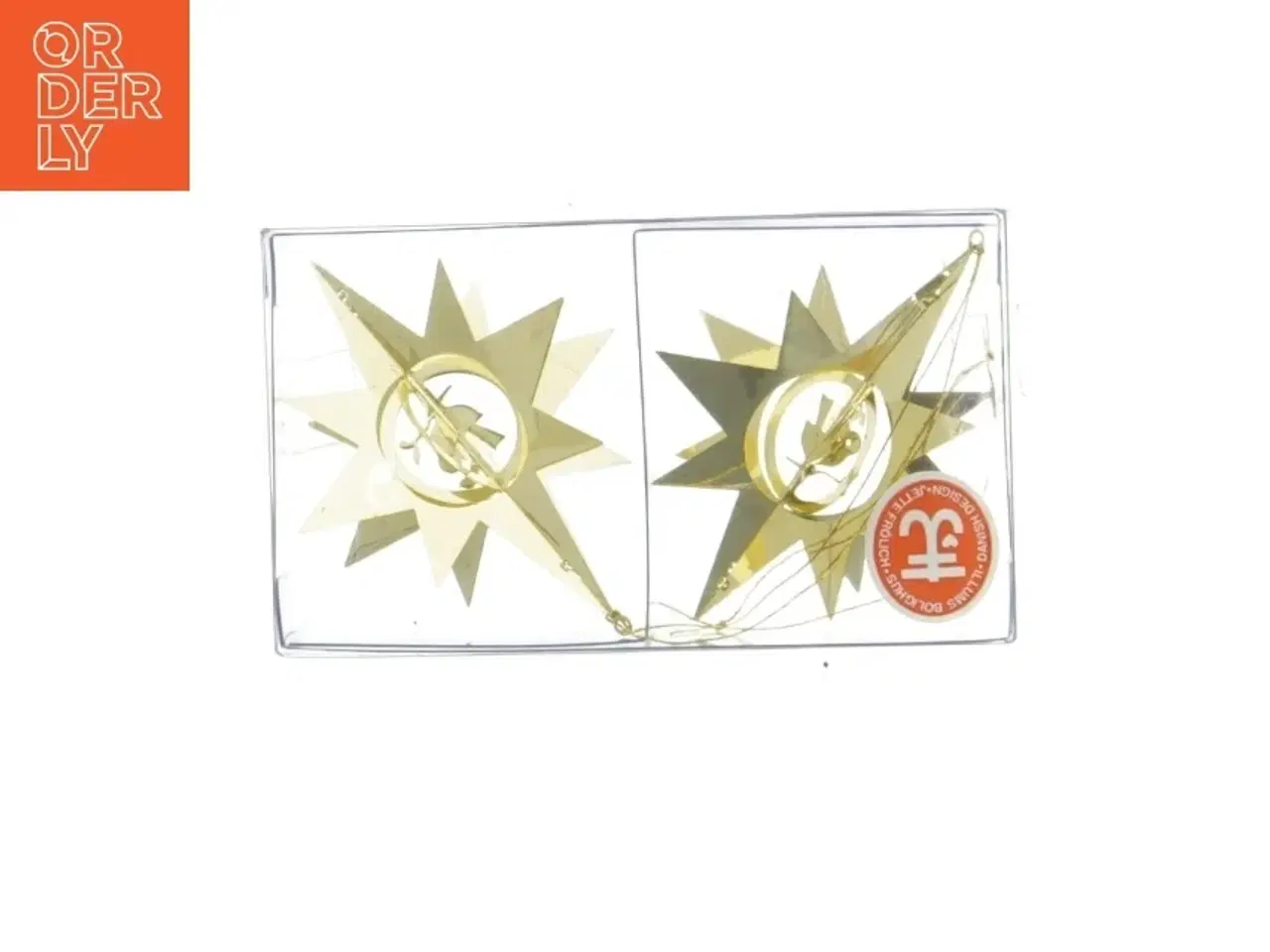 Billede 1 - Stjerneformede gulddesign ornamenter (str. 7 cm)