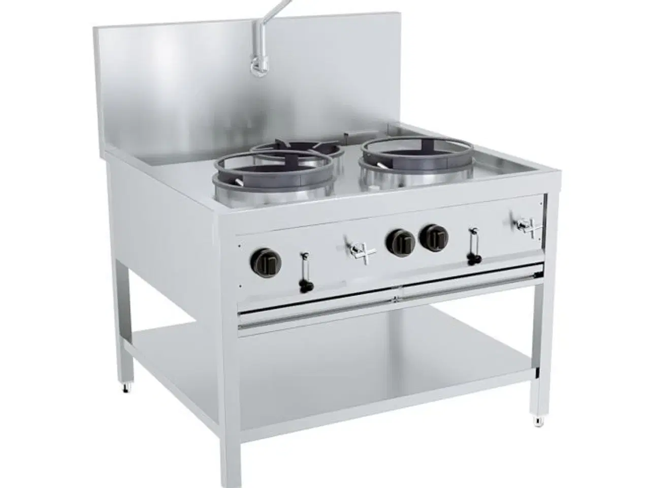 Billede 1 - Wok komfur – gas – 2 x 17 kW + 1 x 9 kW