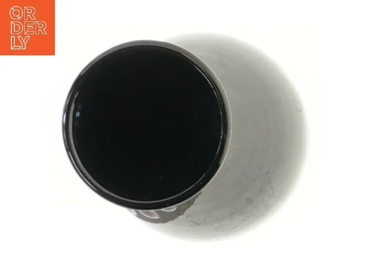 Billede 2 - Sort vase med mønster (str. Ø 5,5 cm længde 20 cm)