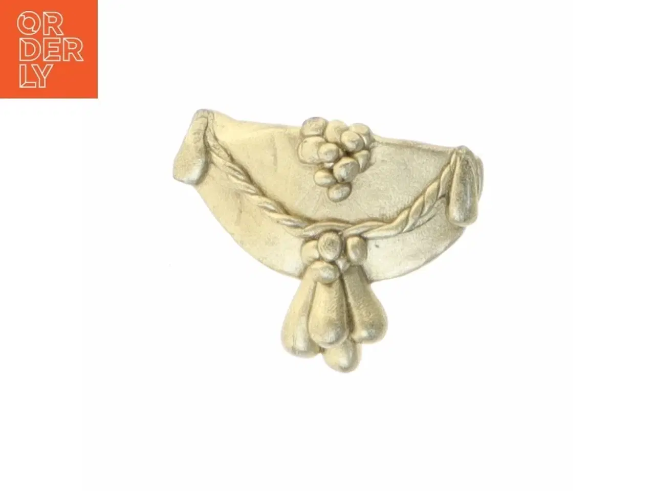Billede 1 - Guldfarvet broche (str. 4,5 x 3,8 cm)