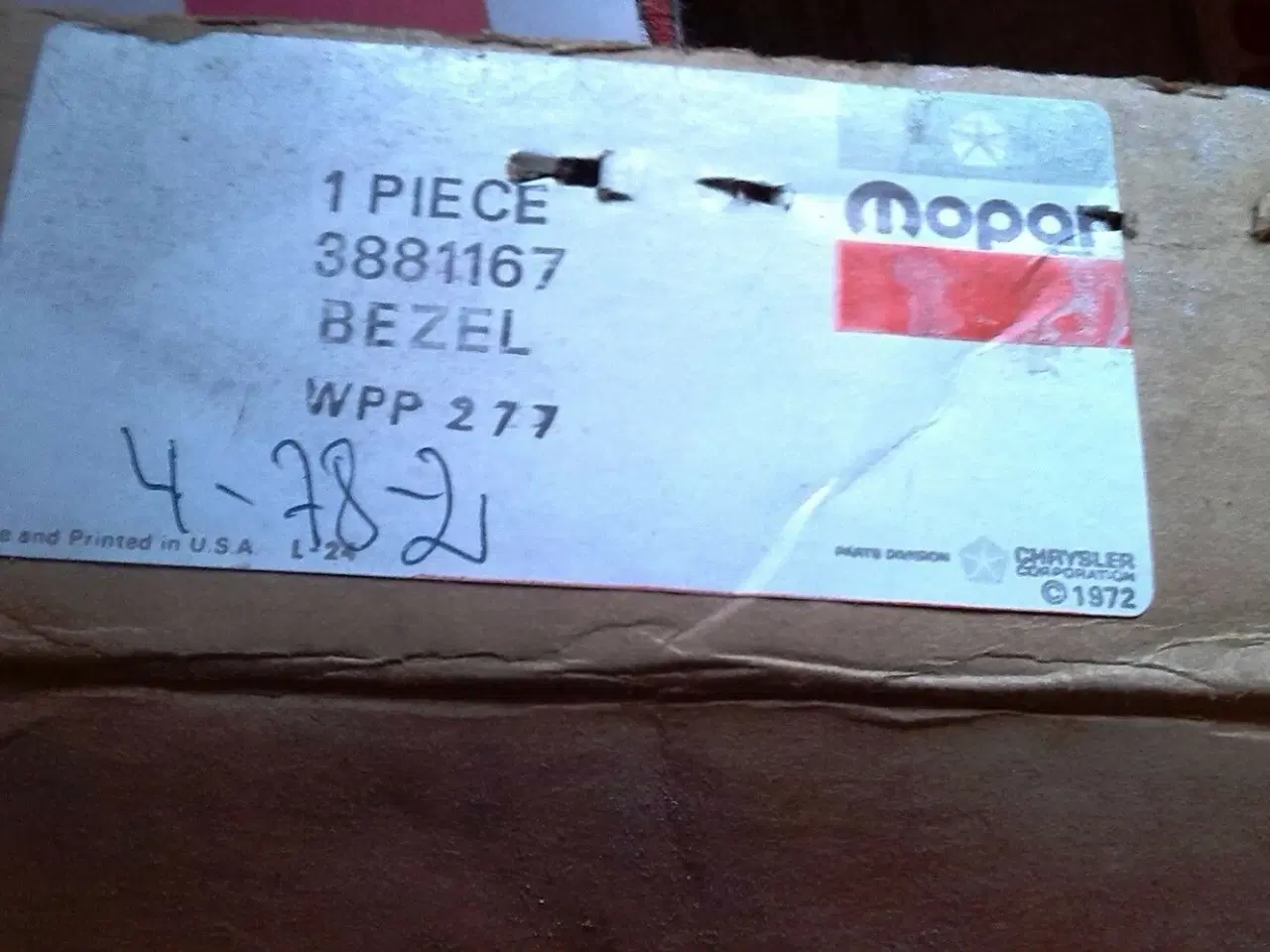 Billede 2 - V. Baglygte Chrom, Plymouth Roadrunner.