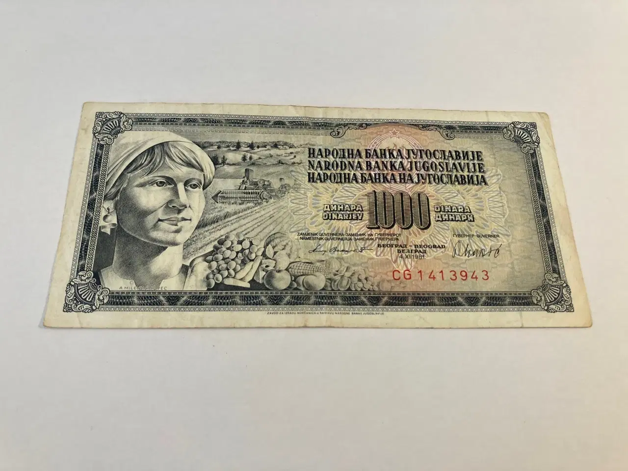 Billede 1 - 1000 Dinara Yugoslavia