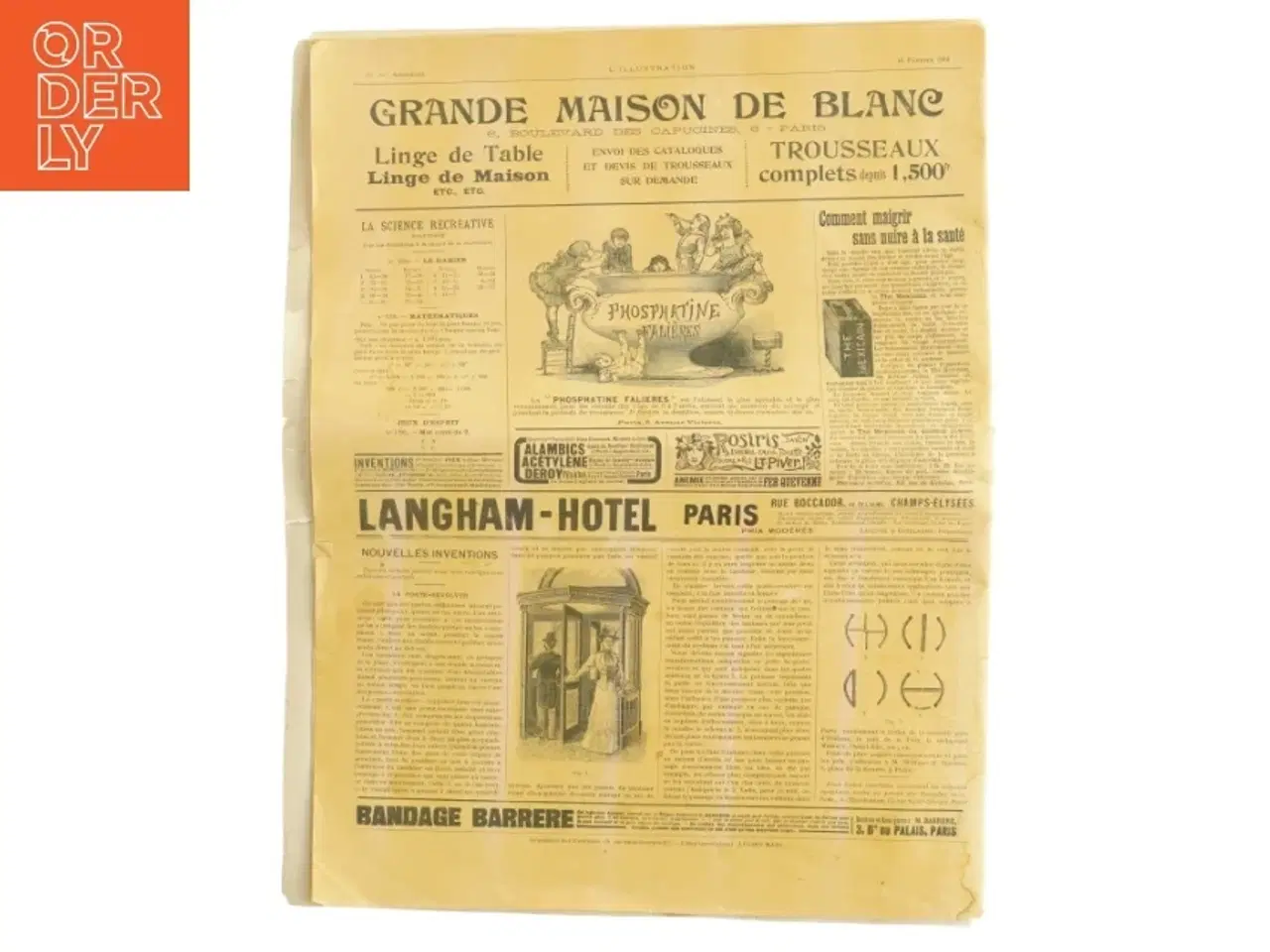 Billede 2 - Gammel avis 'L'Illustration' fra 1901 (str. 41 x. 32 cm)