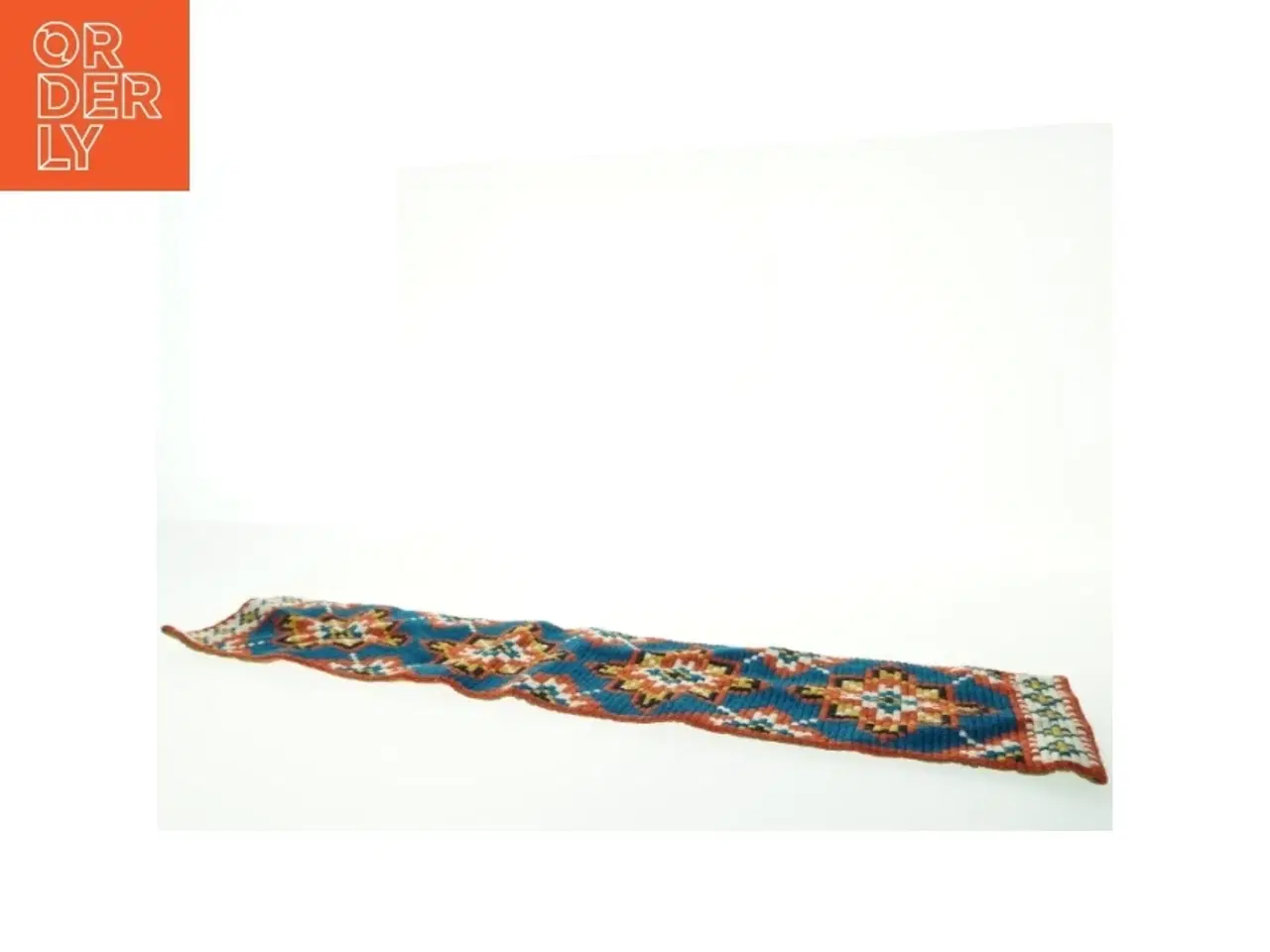 Billede 2 - Vævet bordløber med geometrisk mønster (str. 80x20 cm)