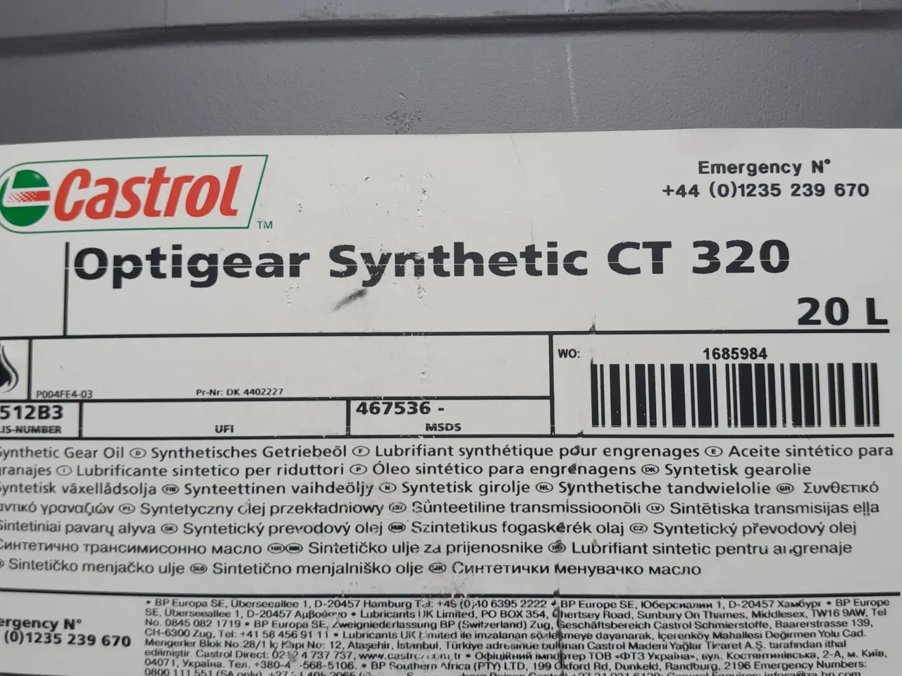 Billede 1 - Castrol optigear ct 320