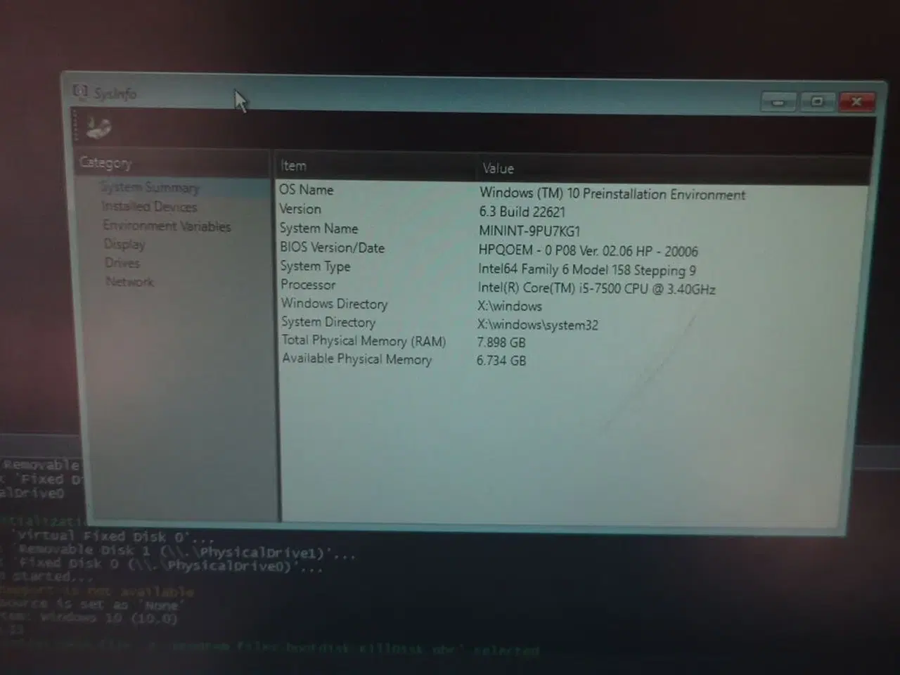 Billede 2 - Skærm 22" m. tastatur HP L2208w (PC medfølger ikke)