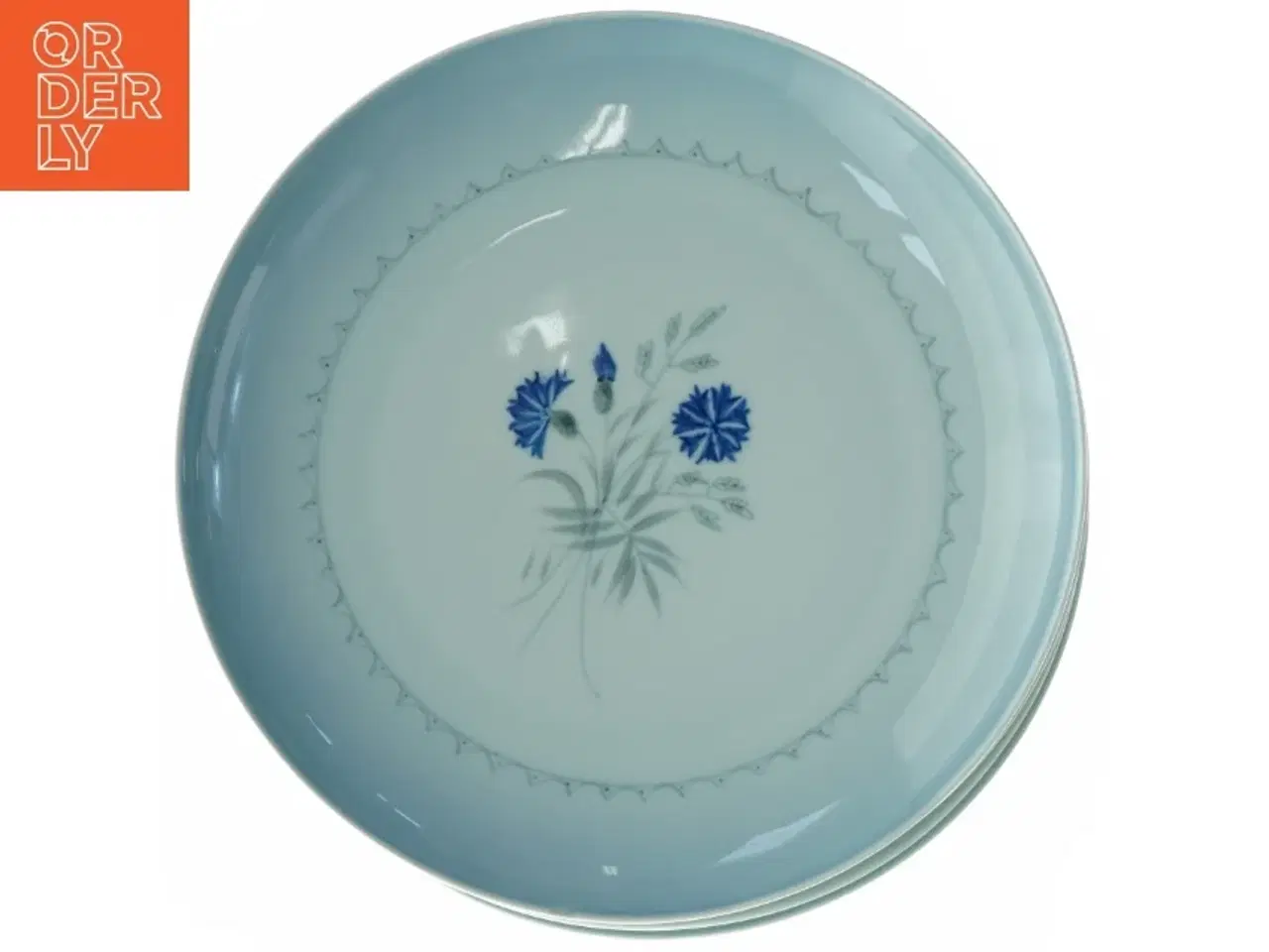 Billede 1 - Porcelænstallerkener med blomstermotiv, kornblomst, demeter fra Bing Og Grøndahl (str. Diameter 24 cm)