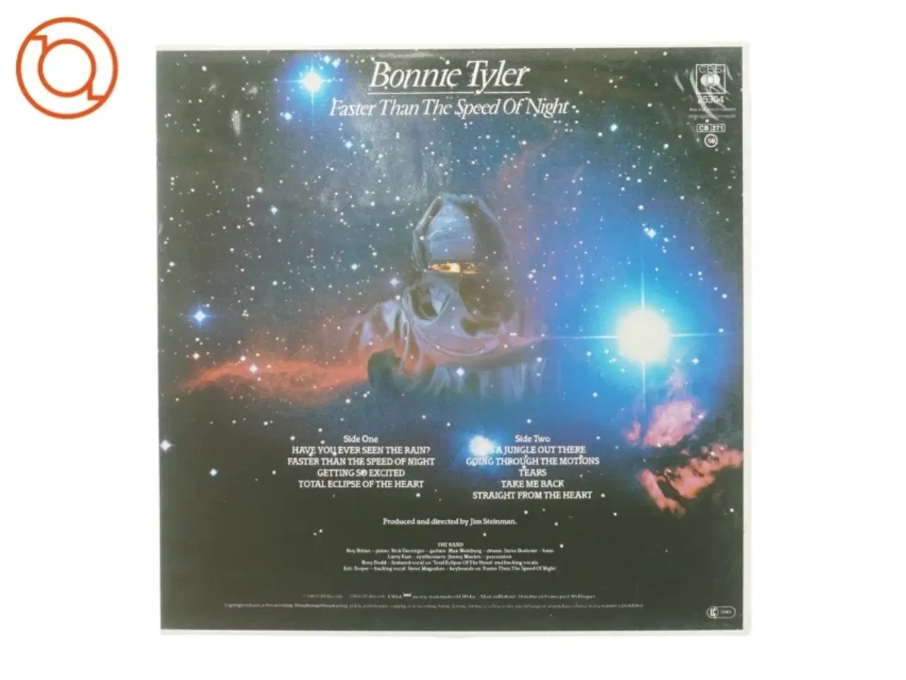 Billede 2 - Bonnie Tyler, faster than the speed of night fra Cbs (str. 30 cm)