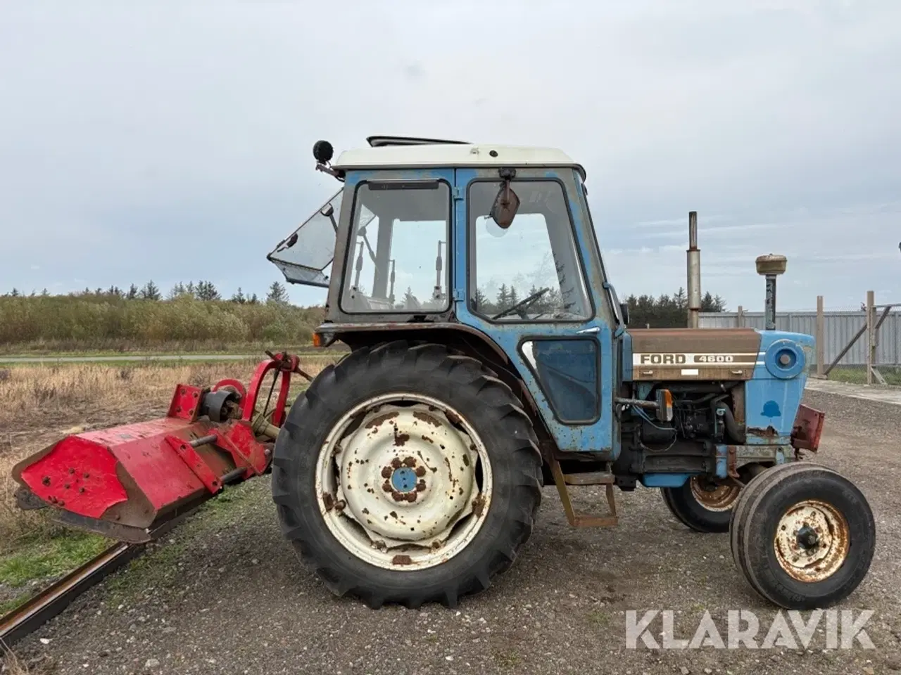 Billede 6 - Traktor Ford 4600 , med slagleklipper