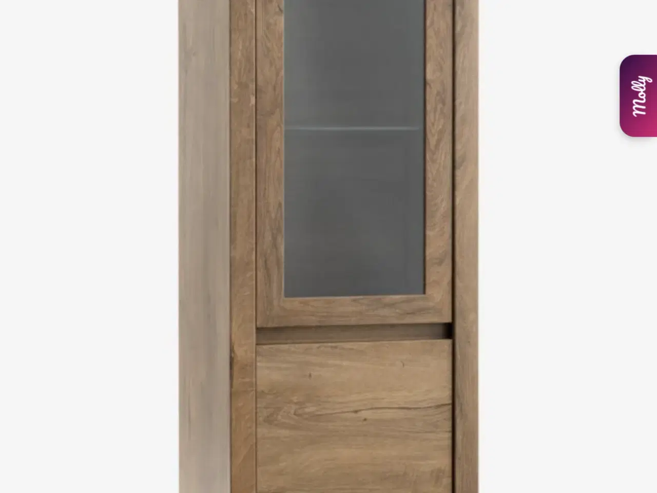 Billede 1 - Vitrineskab i mørk eg