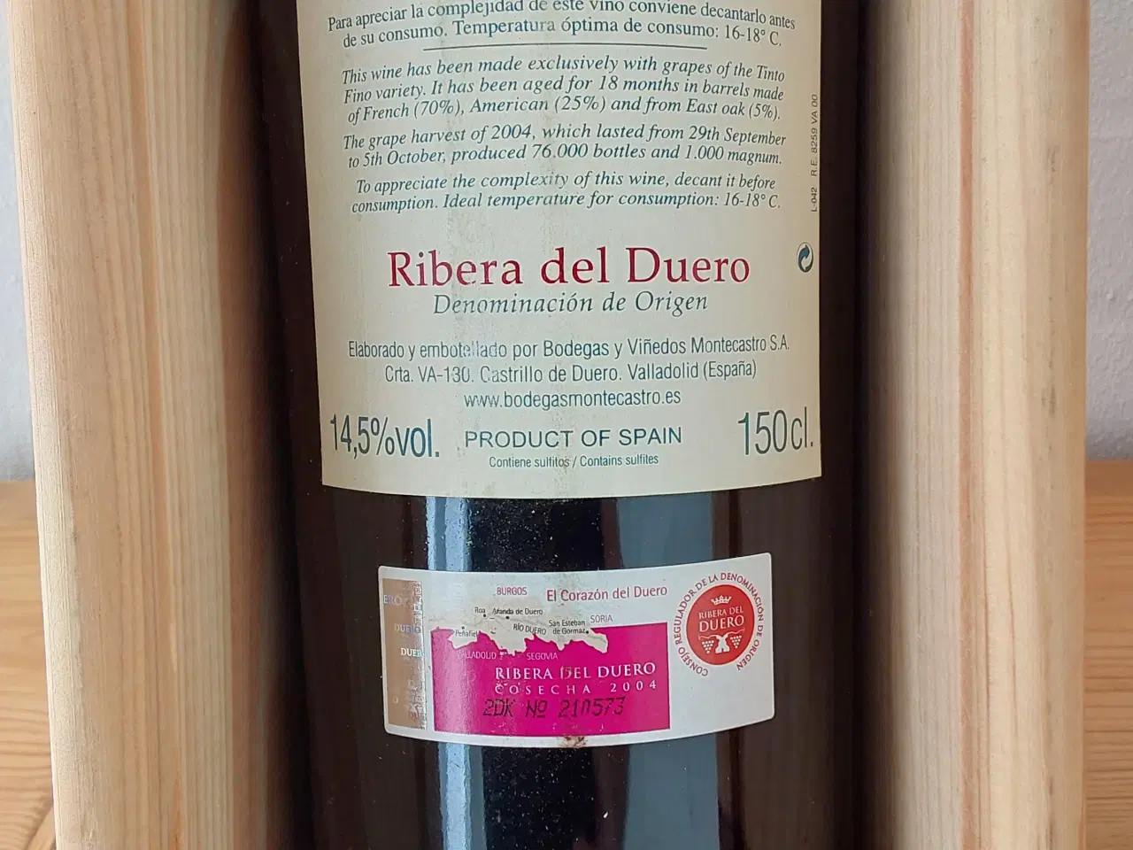 Billede 4 - Montecastro Magnum 2004 Ribera del Douero D.O.