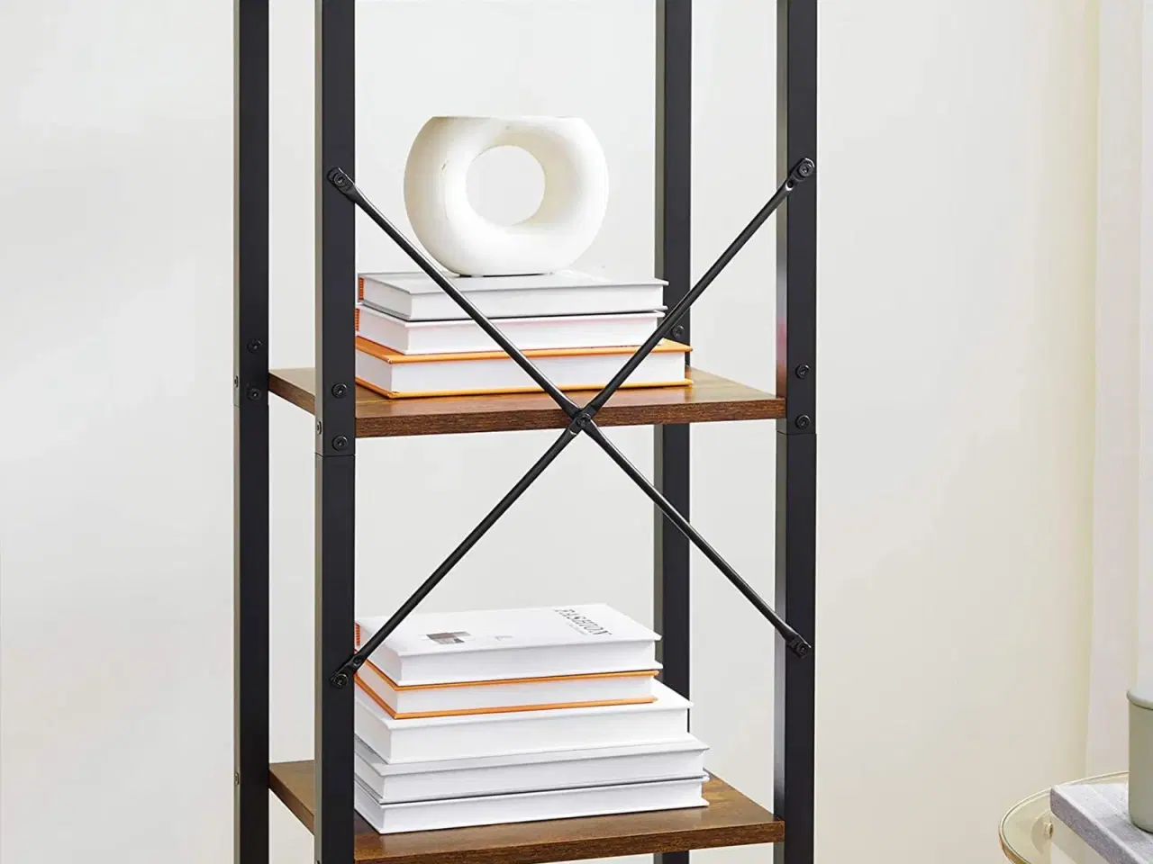 Billede 5 - Bogreol 6 hylder – VASAGLE industrielt, åben reol, rustik brun/sort, 40 × 30 × 187,5 cm