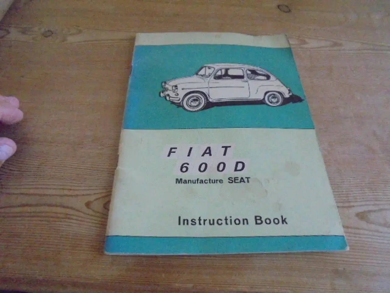 Billede 1 - Fiat 600 D manufacture SEAT – gl. Instruktionsbog 