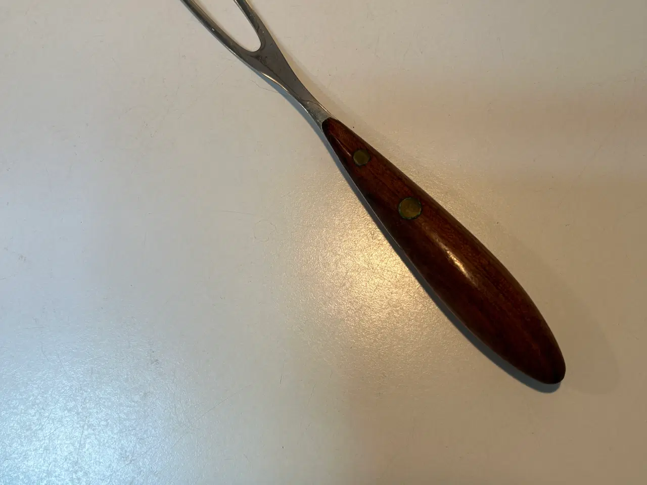 Billede 3 - Teak ostehøvl og stege gaffel, Vintage