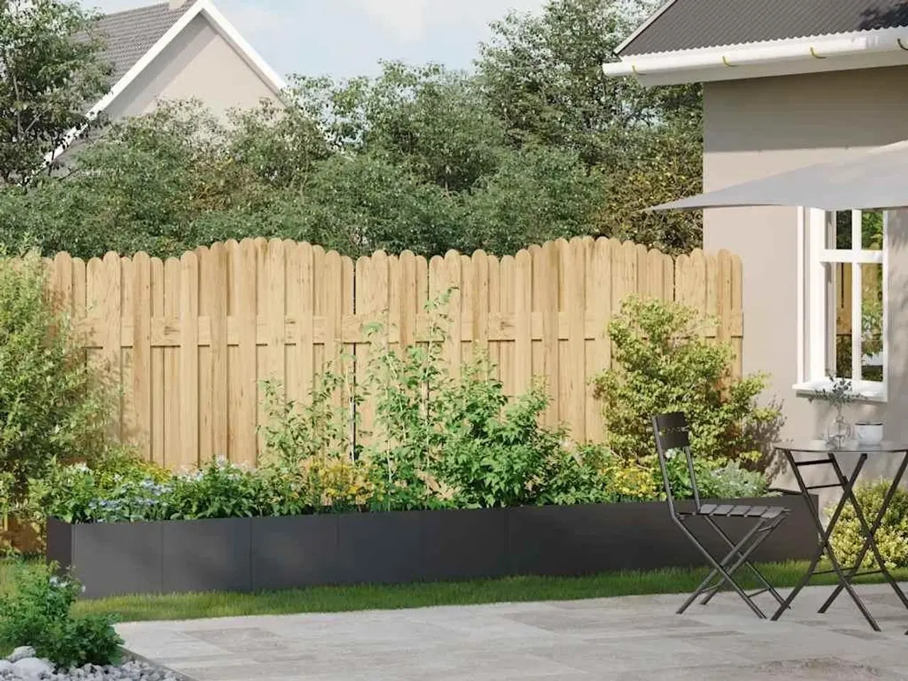 Billede 3 - Plantekasse sort 360x40x40 cm koldvalset stål