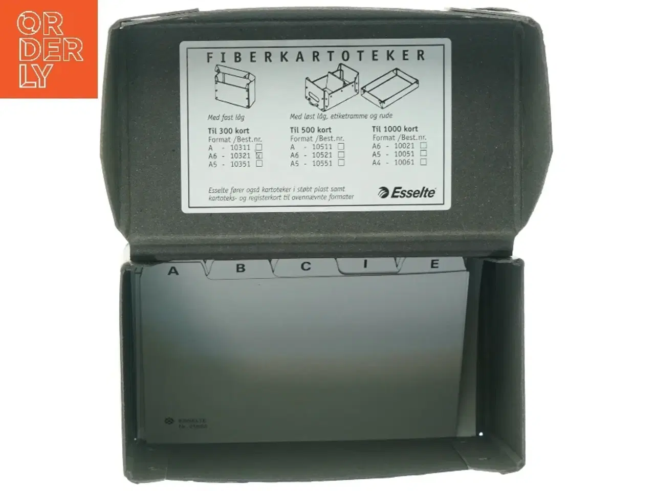 Billede 3 - Sort Esselte Fiberkartotek (str. 7,5 x. 10 cm)