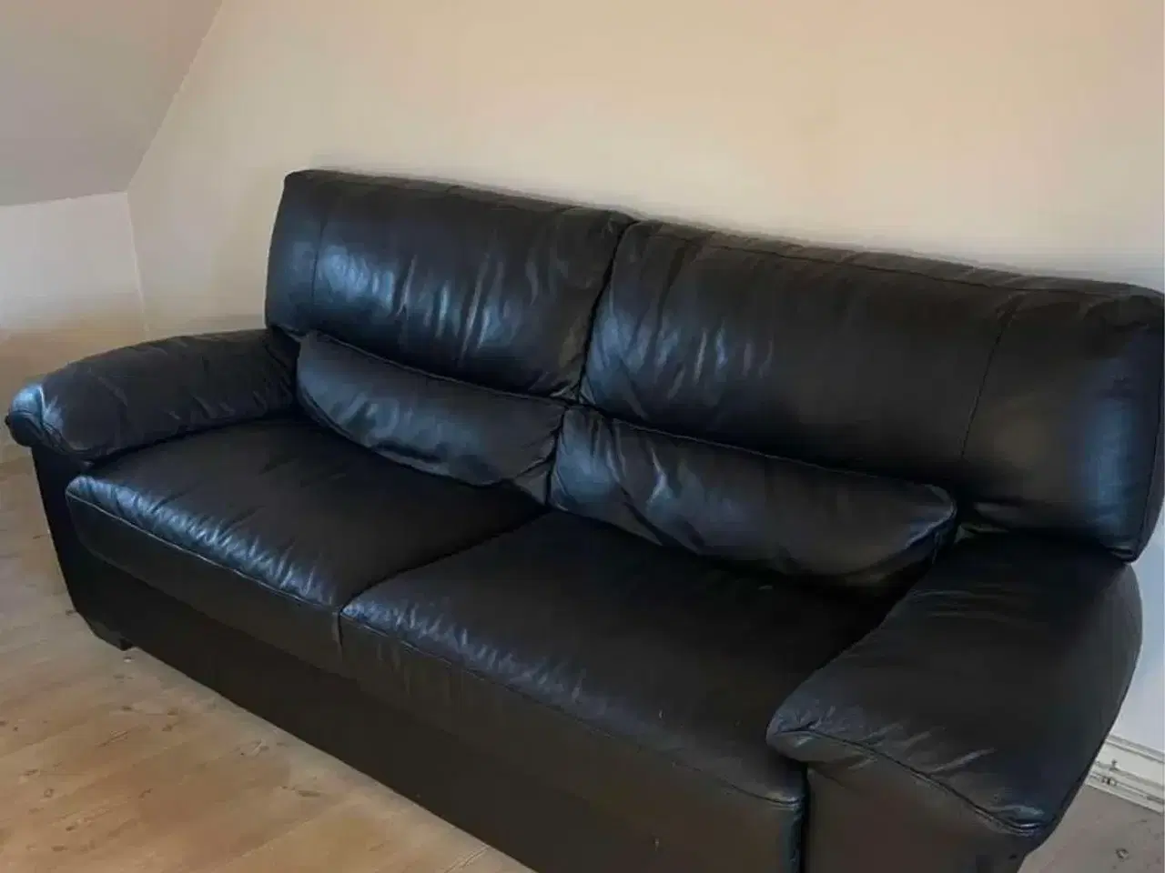 Billede 1 - Læder sofa 3 pers.