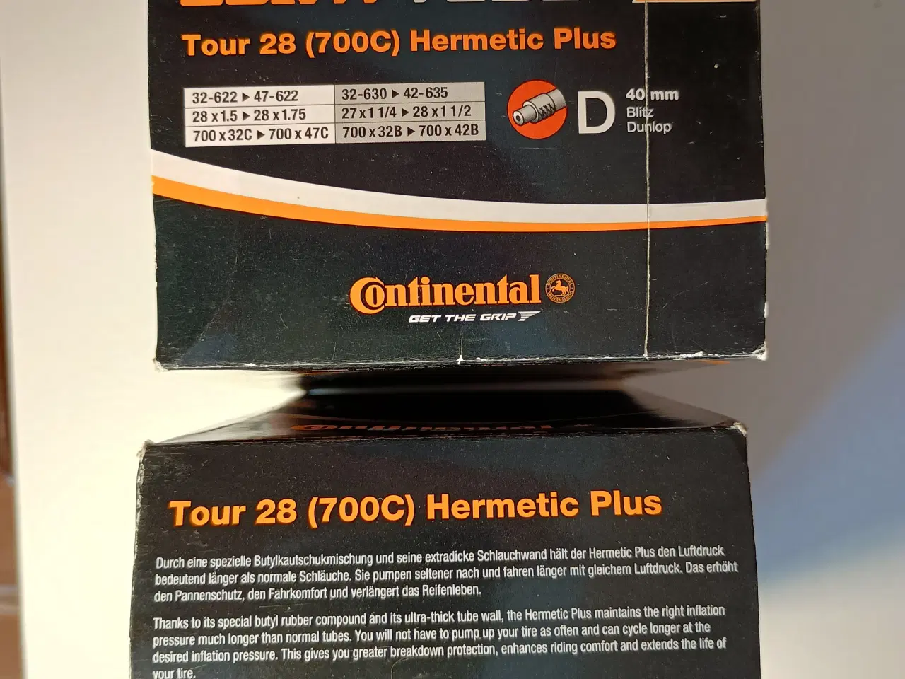 Billede 3 - Continental cykelslanger til 28" hjul, 2 stk.