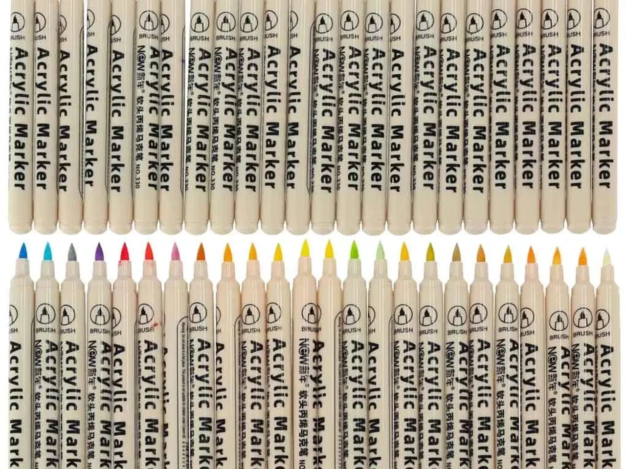 Billede 3 - Akryl tuscher - vandfaste DIY markere, 48 farver