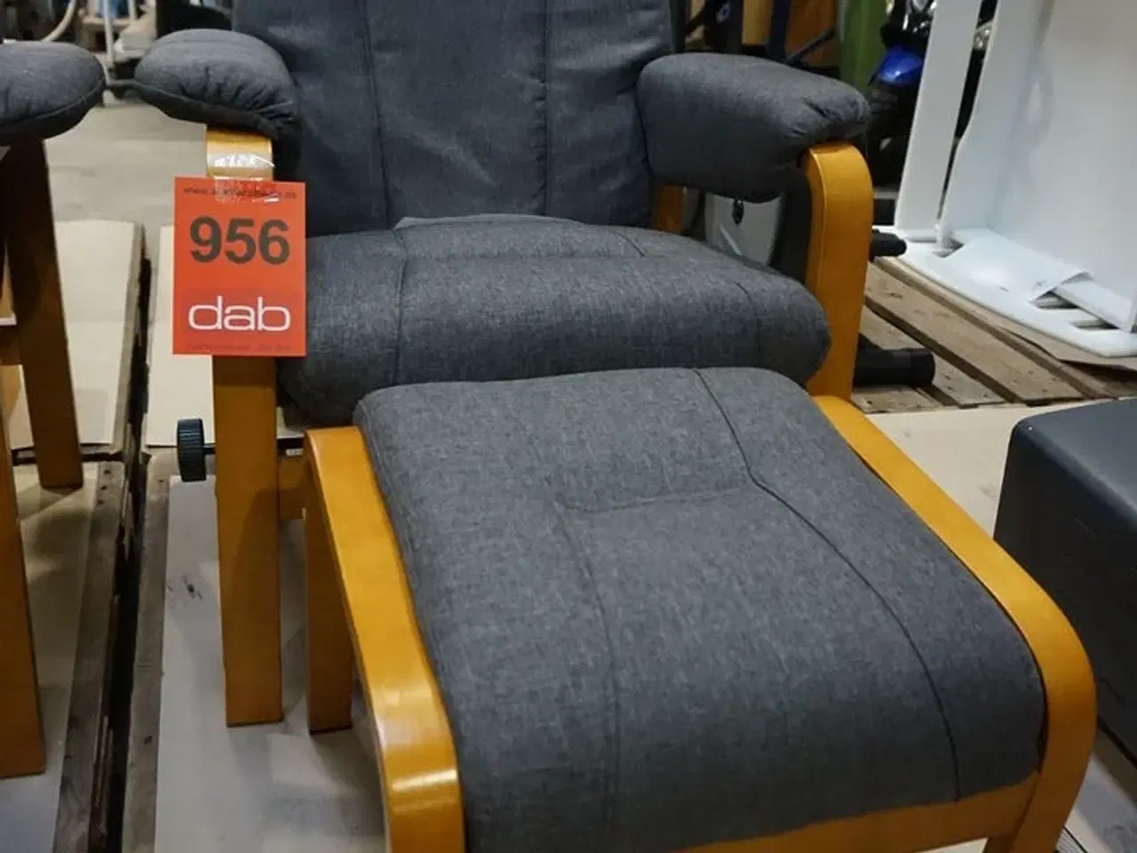 Billede 4 - Otium lænestol inkl. fodskammel - grå