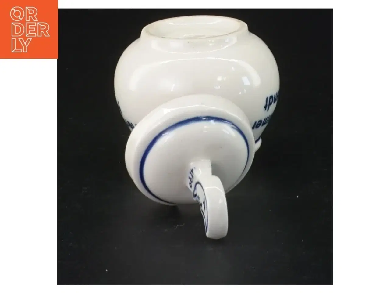 Billede 2 - Porcelænskrukke med blåt mønster (str. 10 x 7 cm)