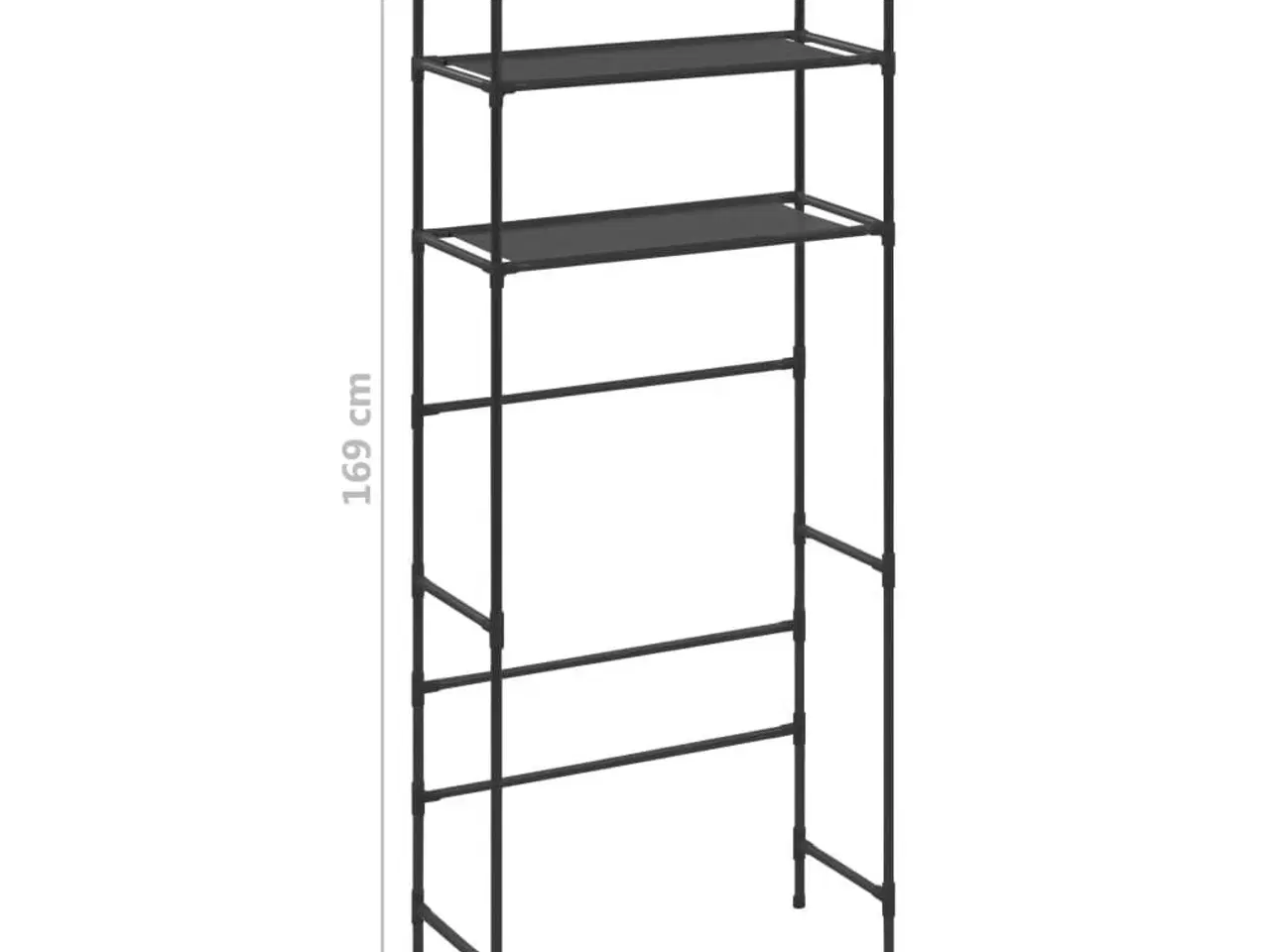Billede 8 - Opbevaringsstativ med 3 hylder 69x28x169 sort