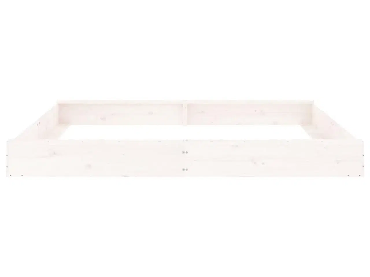 Billede 4 - Sandkasse med sæder firkantet massivt fyrretræ hvid