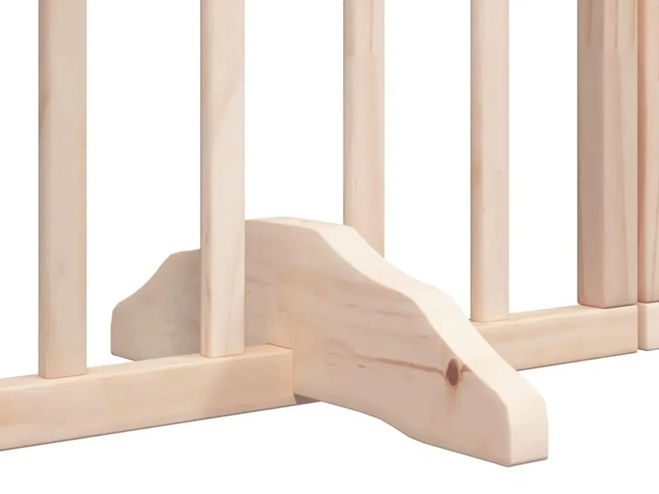 Billede 8 - Hundegitter med dør, foldbar, 4 paneler, 320 cm, poppeltræ