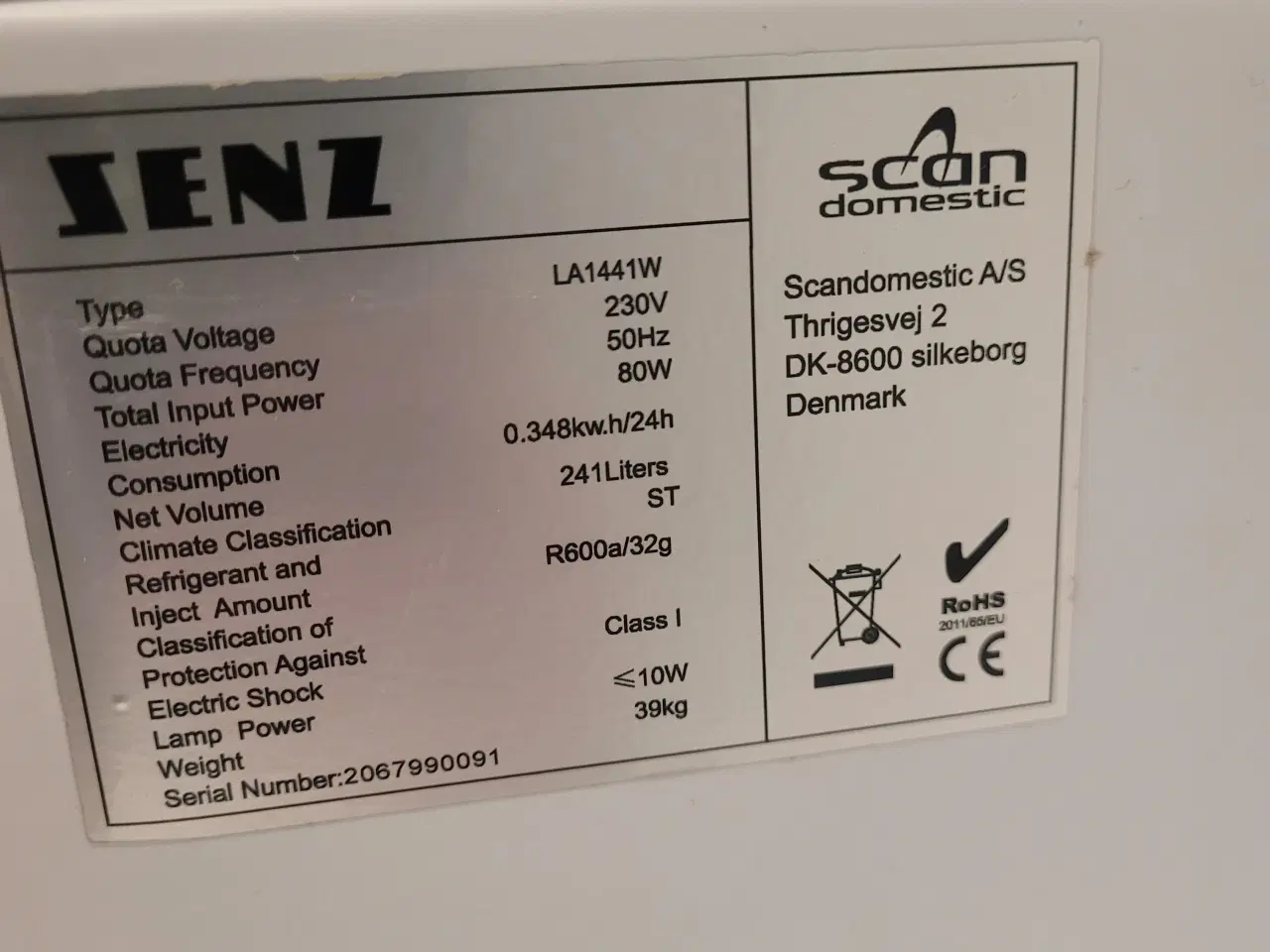 Billede 7 - Køleskab senz A+