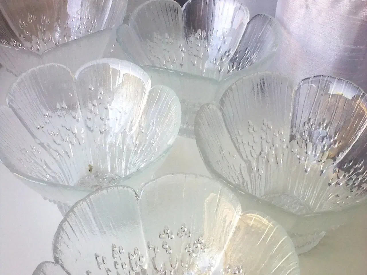 Billede 4 - Dessert skåle FINSK is skulpturelle blomster