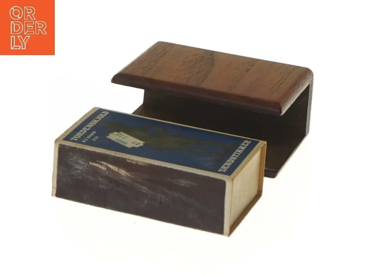 Billede 4 - Træ æske med tændstikker (str. 10x7x4 cm)
