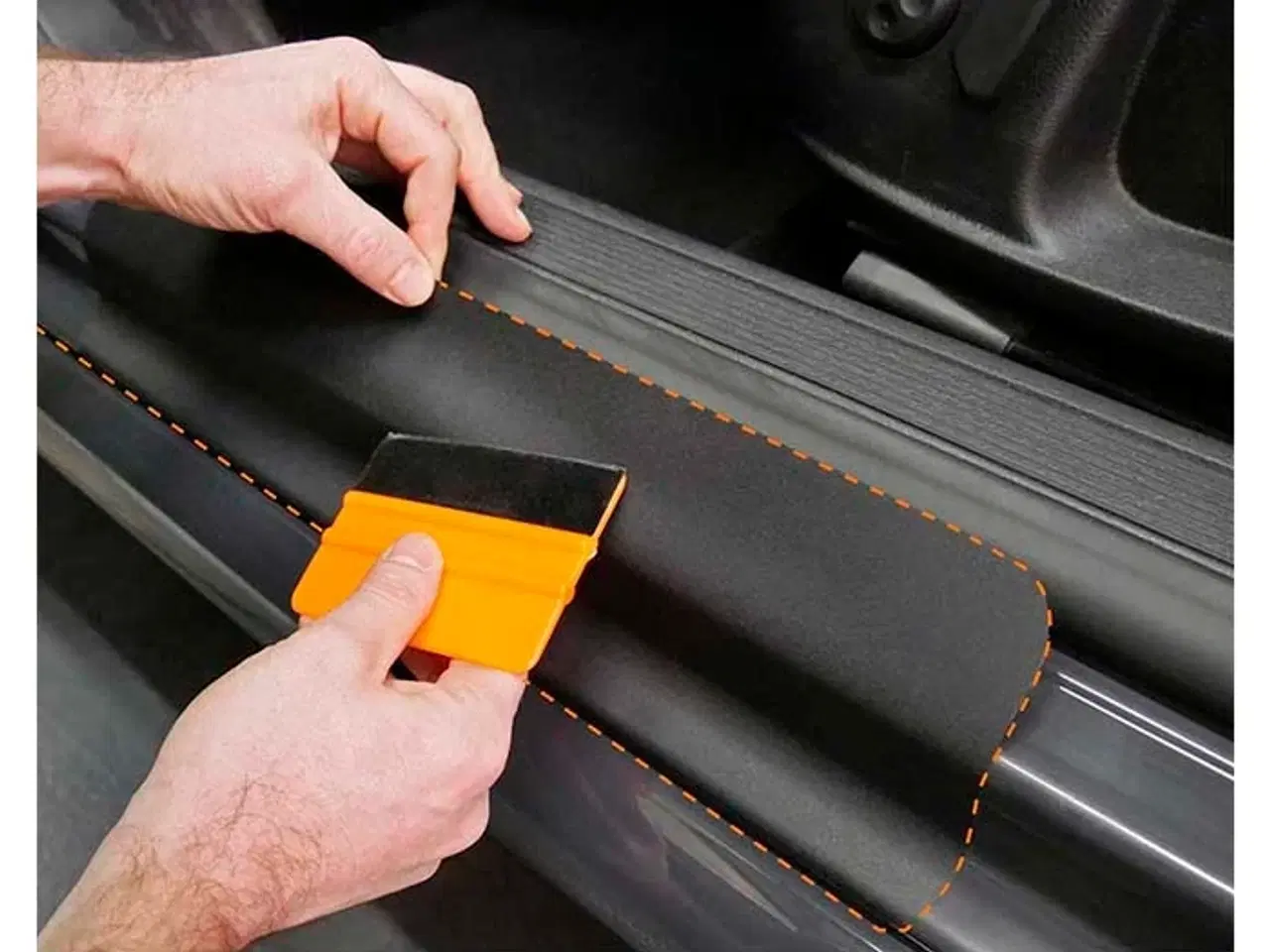 Billede 1 - Foliatec lakbeskyttelsesfilm døråbning sort