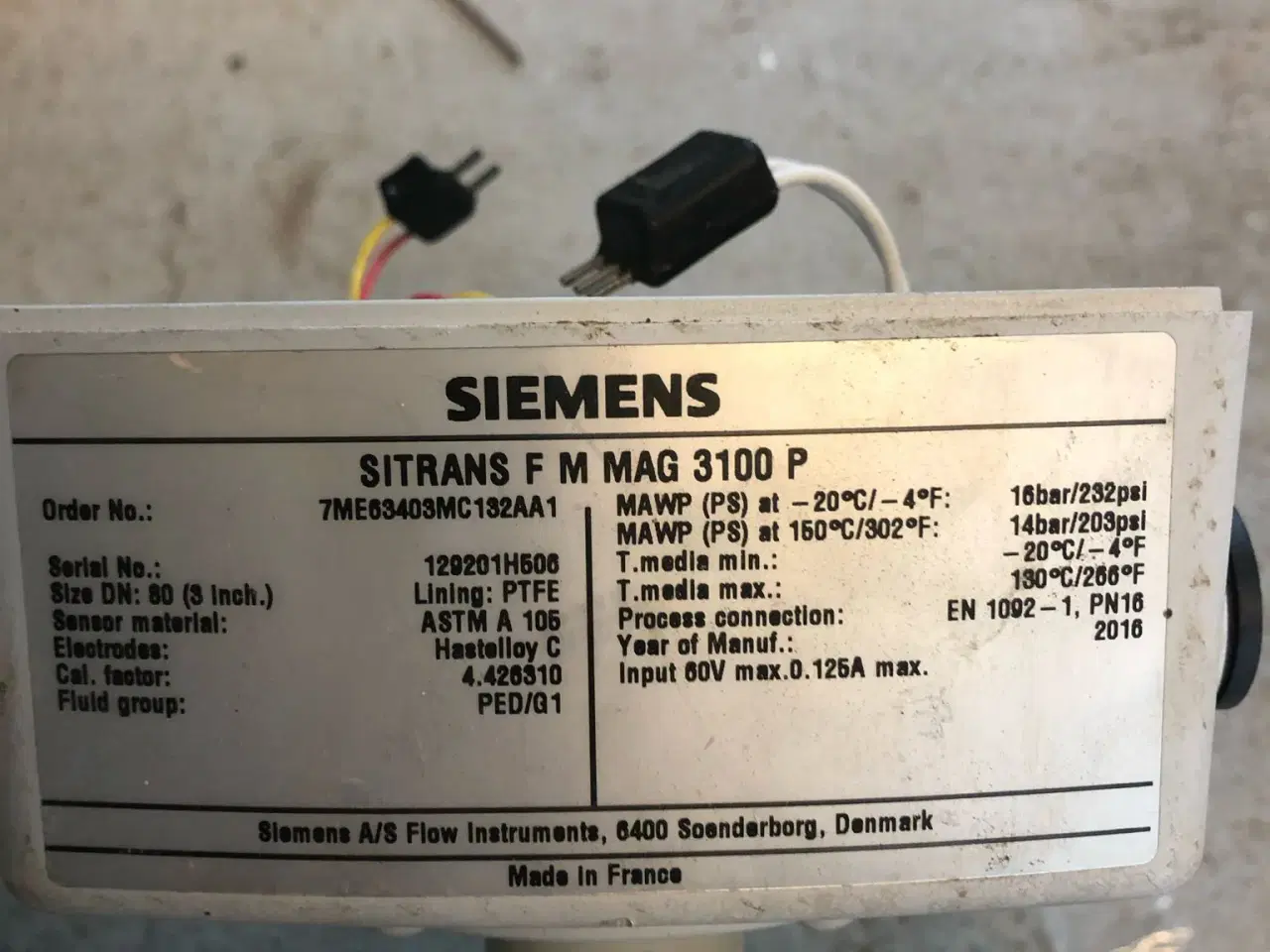 Billede 1 - Flowmåler Siemens MAG 3100 P