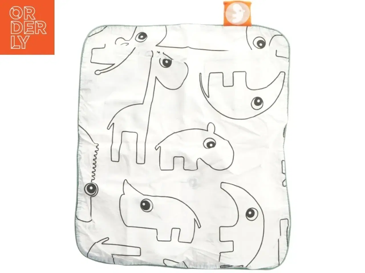 Billede 2 - Done by deer baby pudebetræk med zoo dyr (aldrig brugt men vasket)  (str. 38x44 cm)
