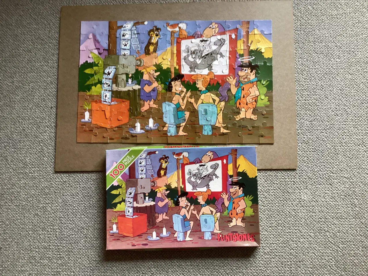 Billede 3 - Puslespil Flintstone 100 brikker retro fra Arrow