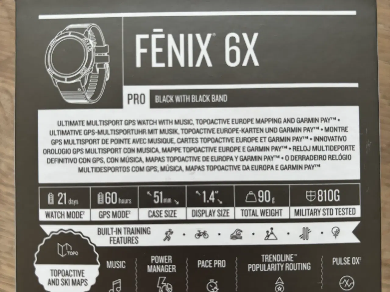 Billede 2 - Garmin Fenix 6X Pro