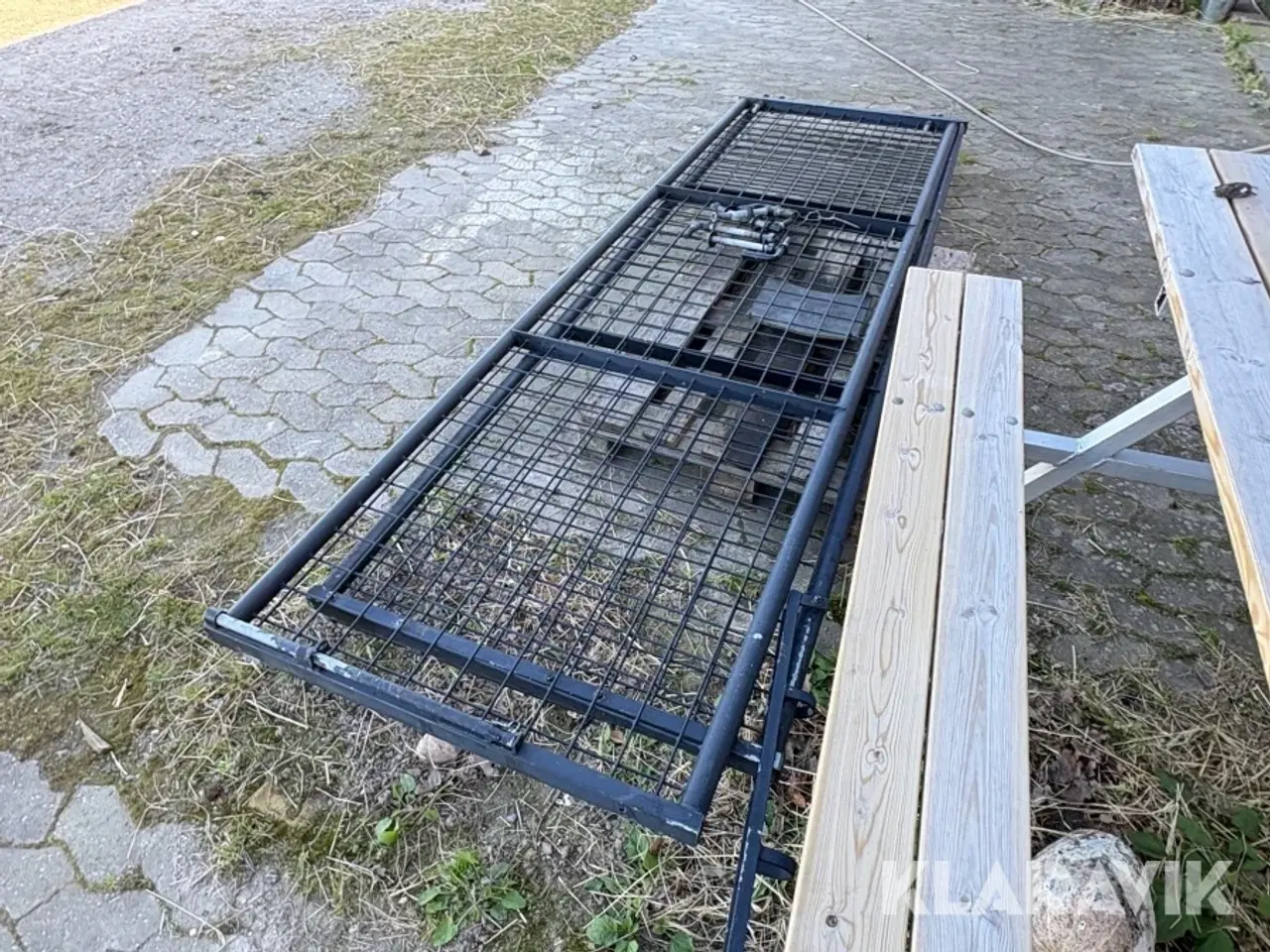 Billede 3 - Låge dobbelt jern galvaniseret sortmalet 1 sæt
