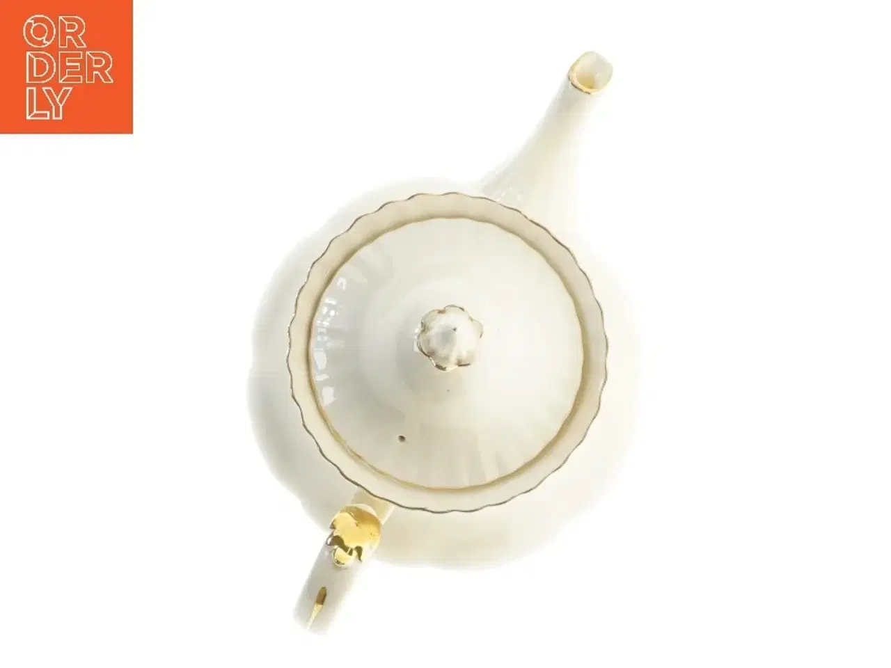 Billede 3 - Porcelæns tekande med guld kant fra Royal Albert (str. Ø 16x20 cm)