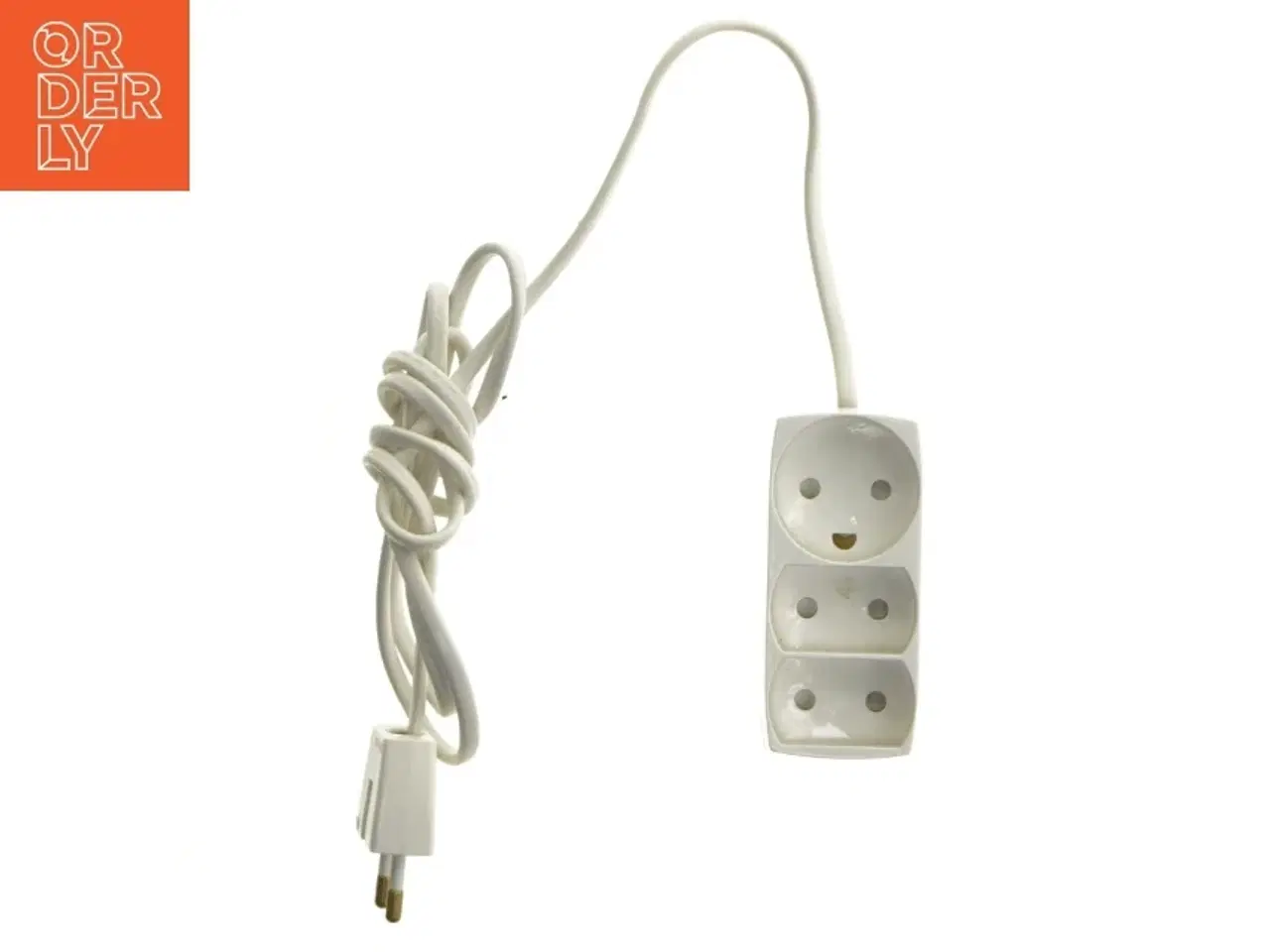 Billede 1 - Hvid 3-dobbelt stikkontakt med ledning