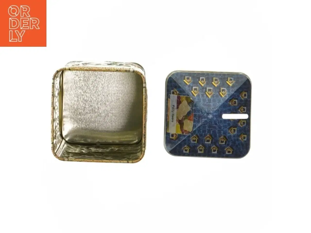 Billede 6 - Dekorativ metalkasse med klokketårn motiv (str. 19,5x8 cm)