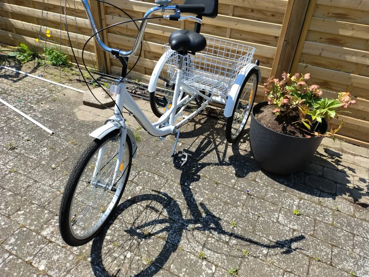 Billede 1 - Hvid voksen trehjulet 6 gear 