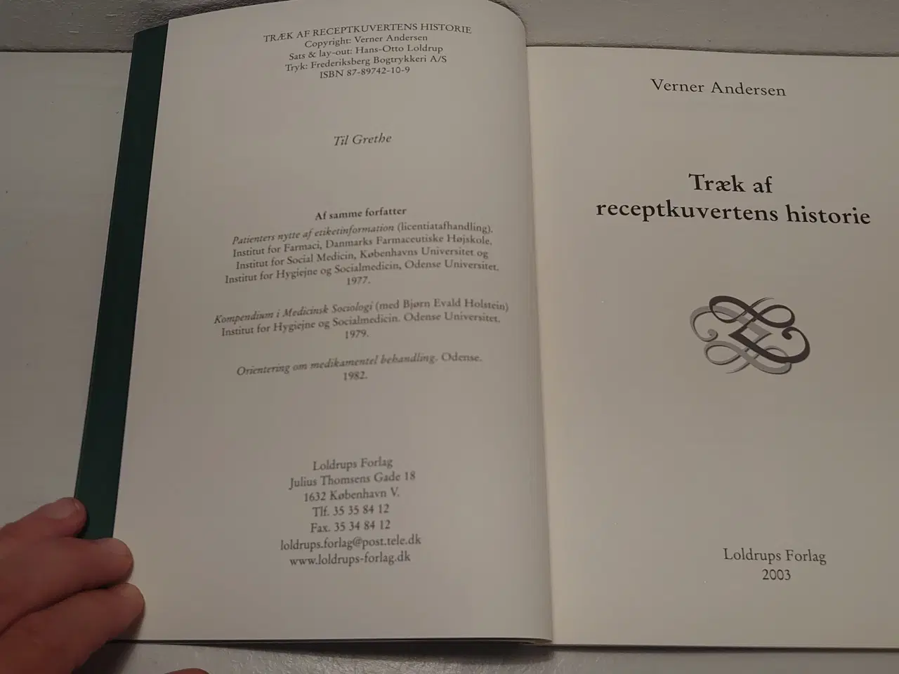 Billede 3 - Verner Andersen:Træk af receptkuvertens historie. 