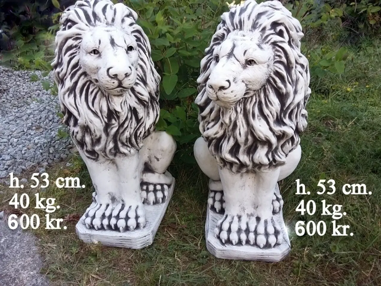 Billede 1 - Havefigur LØVE - MANGE MODELLER –majestætisk FIGUR